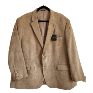 Men's Sport Coat Blazer Micro Corduroy tan color Size 50S PRONTO UOMO NWT
